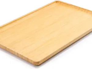 Premium 15"x10" Lightweight Bamboo Tray for Breakfast in Bed Coffee Table BBQ Kitchen Ottoman & Party Perfect for Lap Couch & Gifting