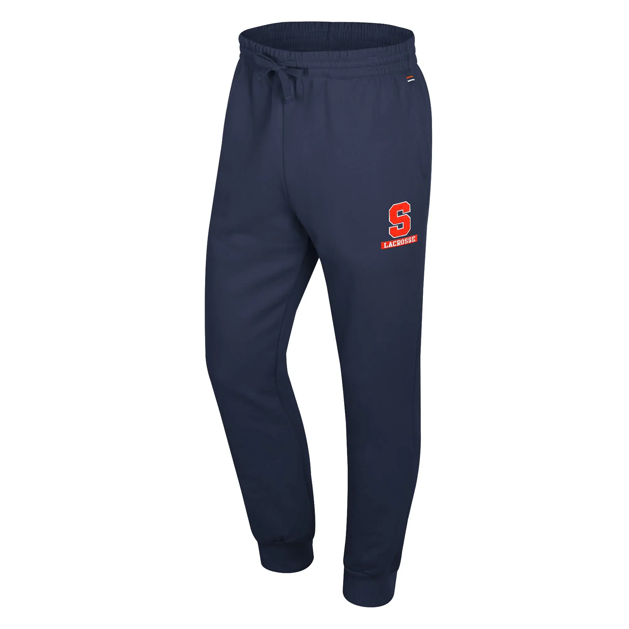 Syracuse Ribbed Logo Embroidered Drawstring High-Waisted Men's Lacrosse Sweatpants, Menswear for Athletes (Sports & Outdoor Bottoms), Adult, Male, Drawstring Waist, Pants For Athletes