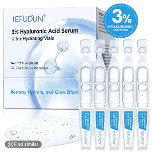 30PCS Hyaluronic Acid Tubes, 3% Hyaluronic Acid Serum Ultra-Hydrating Vials quenching nourishing skin treatment , 4d formula with Ceramide