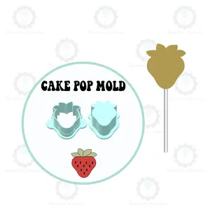 Strawberry Cake Pop Mold | Deluxe Cutter, Popper