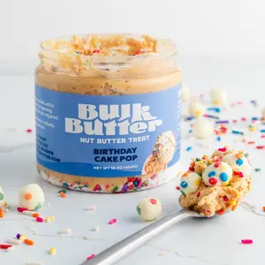 Birthday Cake Pop Peanut Butter Treat - Ideal for Snacking Birthday Gifting Ideas Bachelorette Parties Rainbow Sprinkles Buttercream Frosting