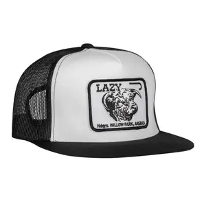 Lazy J Ranch Wear Unisex White & Black Willow Cattle Mesh Back Snapback Hats