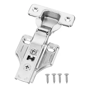 VEVOR Cabinet Hinges, TikTokShopBlackFriday, 50 Packs Full Overlay Kitchen Cabinet Door Hinges, 100 Degree Opening Angel Soft Close Concealed Cupboard Hinges for Framed + Frameless Cabinet Type, with Mounting Screws