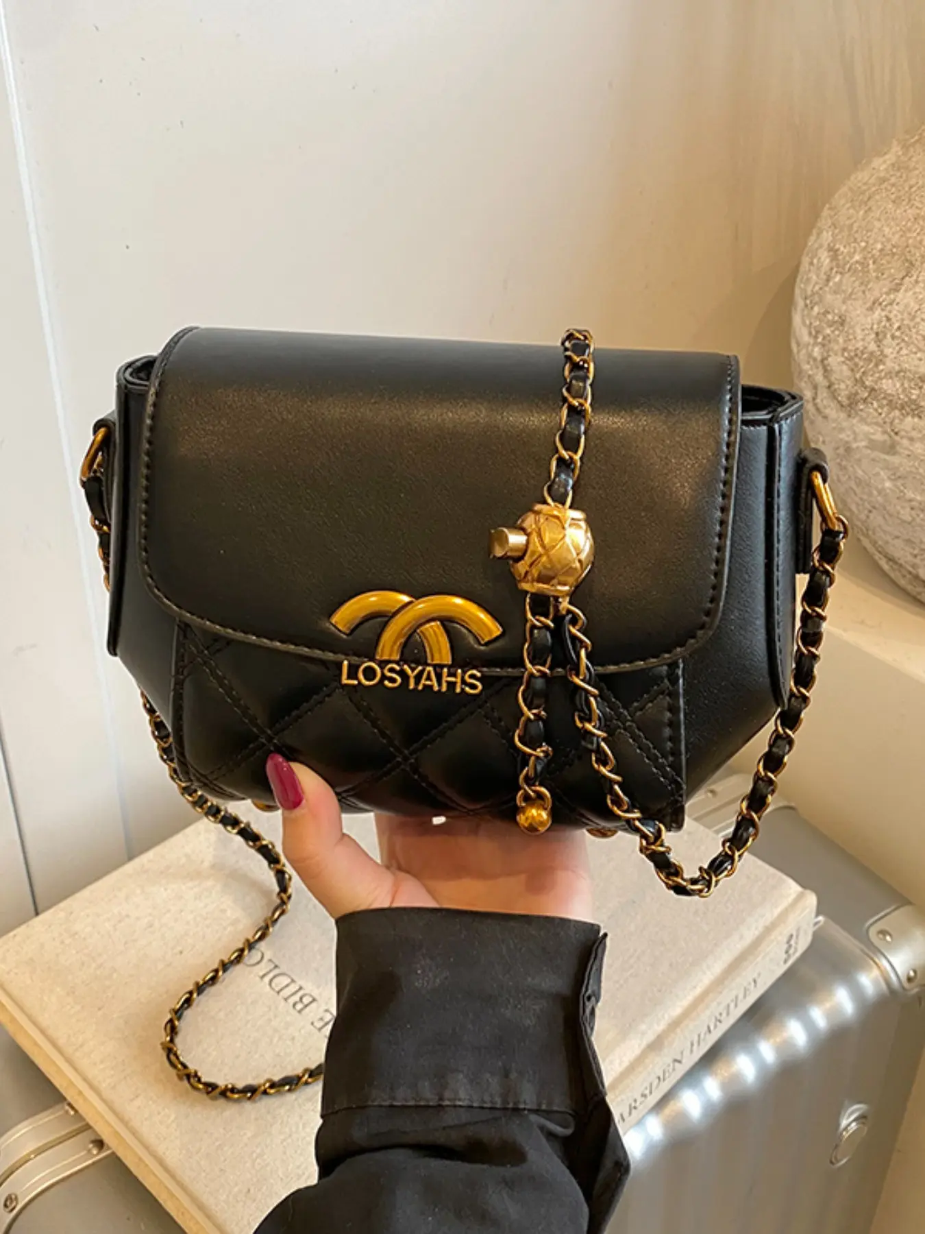 Women's Fashion Versatile Solid Color Quilted Flap Everyday Crossbody Bag, New Lightweight Design, Stylish and Practical Casual Shoulder Bag for Daily Use