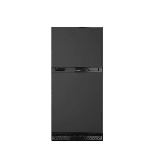 Lippert LIP2021123789 8 cu. ft. 12V Hinge Built-In Refrigerator, Black - Left Hinge