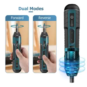 JENABOM electric screwdriver, Usb rechargeable screwdriver 3.6V small 2pcs/12pcs multifunctional torque adjustment straight handle disassembly screwdriver, mini portable tools, suitable for home equipment maintenance and repair, Cordless Power Screwdriver