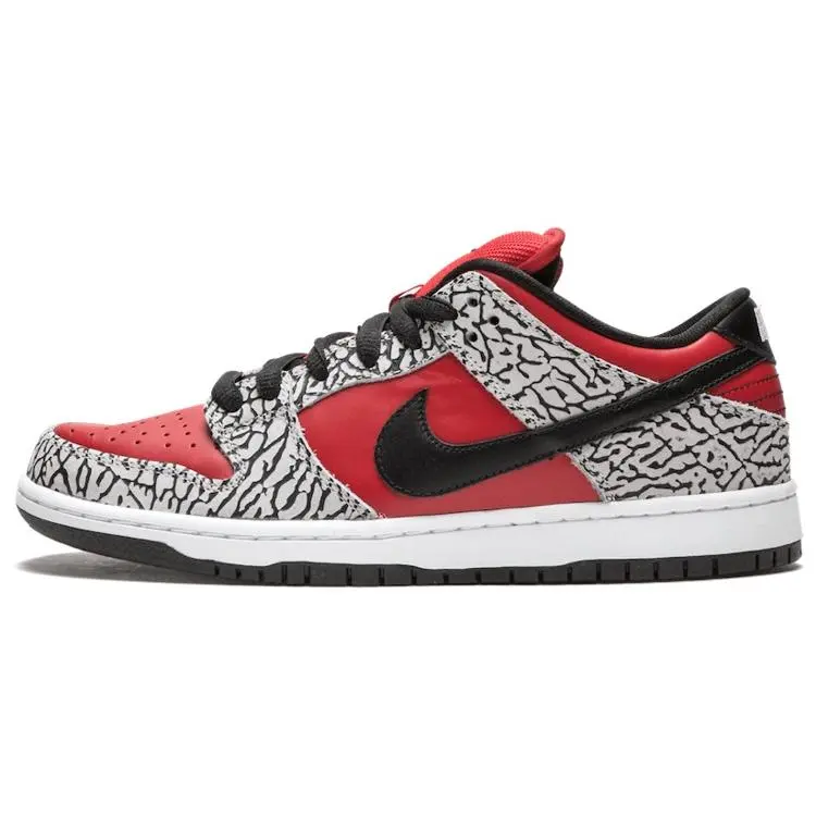 Nike SB Dunk Low Supreme Red Cement The Design Museum Charity Campaign Comfort Lightweight Skate Shoes Men's 313170-600
