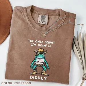 Comfort Colors Funny Cowboy Frog Meme Vintage T-shirt For Men Women Sarcastic Gym Workout Gift
