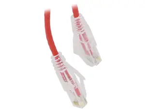 Nippon Labs 28 AWG Snagless Ultra Slim Cat6  Ethernet Patch Cable - Network Internet Cord - RJ45, Stranded, 550Mhz, UTP, - 20ft, Red