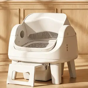 PetPivot AutoScooper 12 Open-Top Self-Cleaning Cat Litter Box – Sealed Waste Drawer, Includes Trash Bags & Entry Step