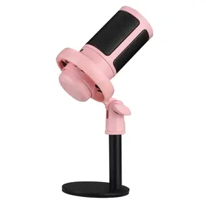 USB RGB Condenser Microphone with Pop Filter for PC Video Conference Recording Gaming Streaming Dubbing