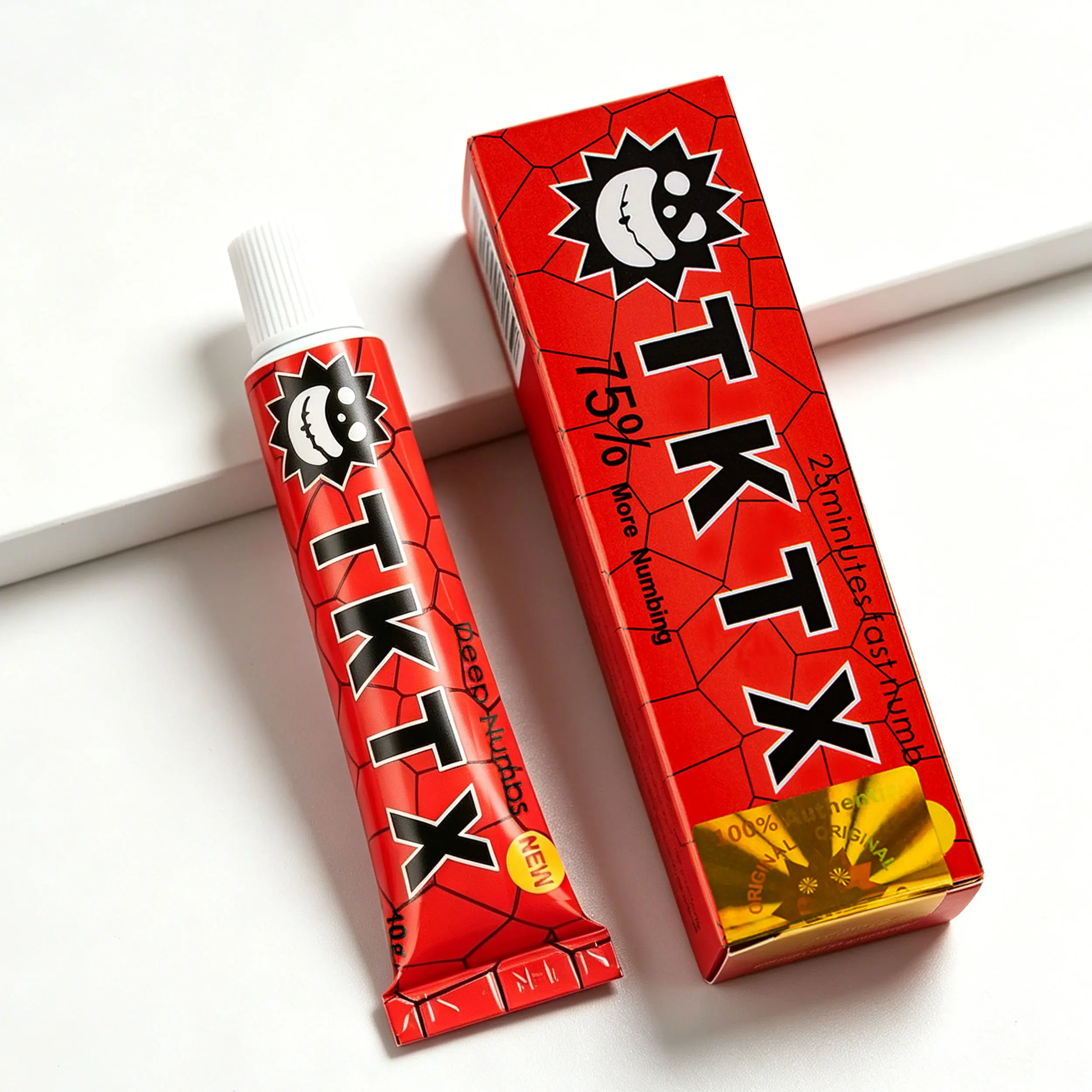 TKTX Tattoo Numbing Cream-Red 75% Limited Edition-For Painless Tattooing-Very Strong Tattoo External Cream 10g