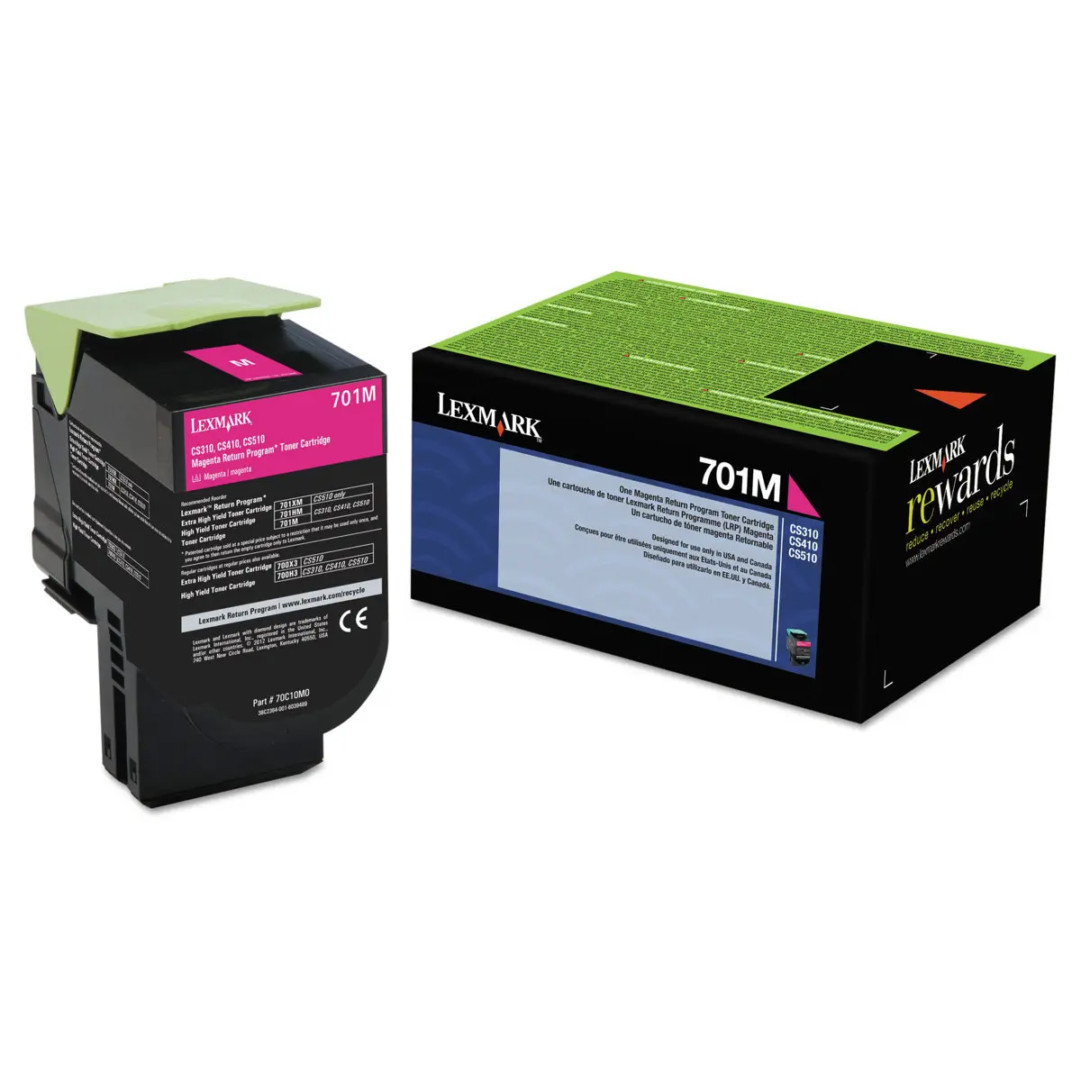 Lexmark Magenta Return Program Laser Toner Cartridge for CS310dn, CS310n, CS410dtn, CS410n, CS510dte, CS510de and CS410dn Printers, 1000 Pages Yield