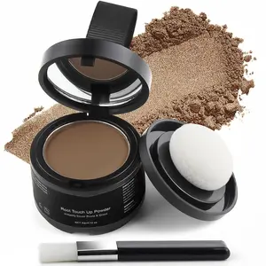 Root Touch Up Powder, Hairline Powder for Thinning Hair, Instantly Cover Grey Hair, Root Cover Up for Women & Men, Bald Spots, Grooming, Beard Line (Light-Brown, 0.14 Ounce (Pack of 1))