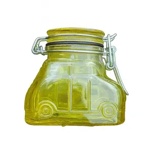 Contained Art YELLOW Beetle car 100mL Gift Airtight Storage Jar hide away secret jar Bottles Container Canister Glass