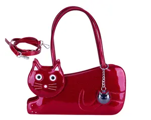 Red Glitter Kitty Handbag