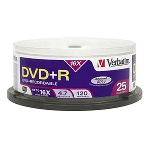 Verbatim 16X DVD+R Media - 4.7GB - 120mm Standard