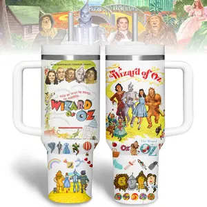 The Wizard of Oz Movies 40oz_20oz Tumbler With Handle Insulated Stainless Steel Coffee Bottle for Travel & Everyday Use