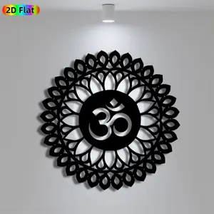1pc Avant - Garde Om Symbol Metal Wall Art, Avant - Garde Om Symbol Statue Mural, Iron Craft, Perfect for Gallery, Studio, Office Wall Decor, Intricate Craftsmanship, Artistic Metalwork, Christmas Decor, Ideal Gift for Trend Seekers
