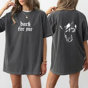 ChicCotton Vintage Bark For Me Comfort Colors Shirt, Retro Barking Double Sided T-shirt, Funny Woof Woof Graphic Tee, Self Love Clothing