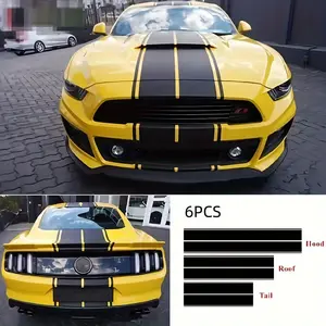 Car Decal 6Pcs Neon Luminous Stickers Set - UV-Resistant PVC Stripes, Multi-Color Removable Night Safety Trim, Universal Moto SUV Wheel Body Decor, Cool Car Stuff Anti-Scratch Protection, Premium Automotive Accessories