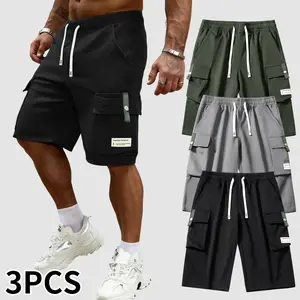 3PCS Men's Classic Cargo Shorts – Rugged Multi-Pocket Work Shorts – Durable Cotton Twill Shorts for Hiking, Fishing, and Everyday Casual Wear