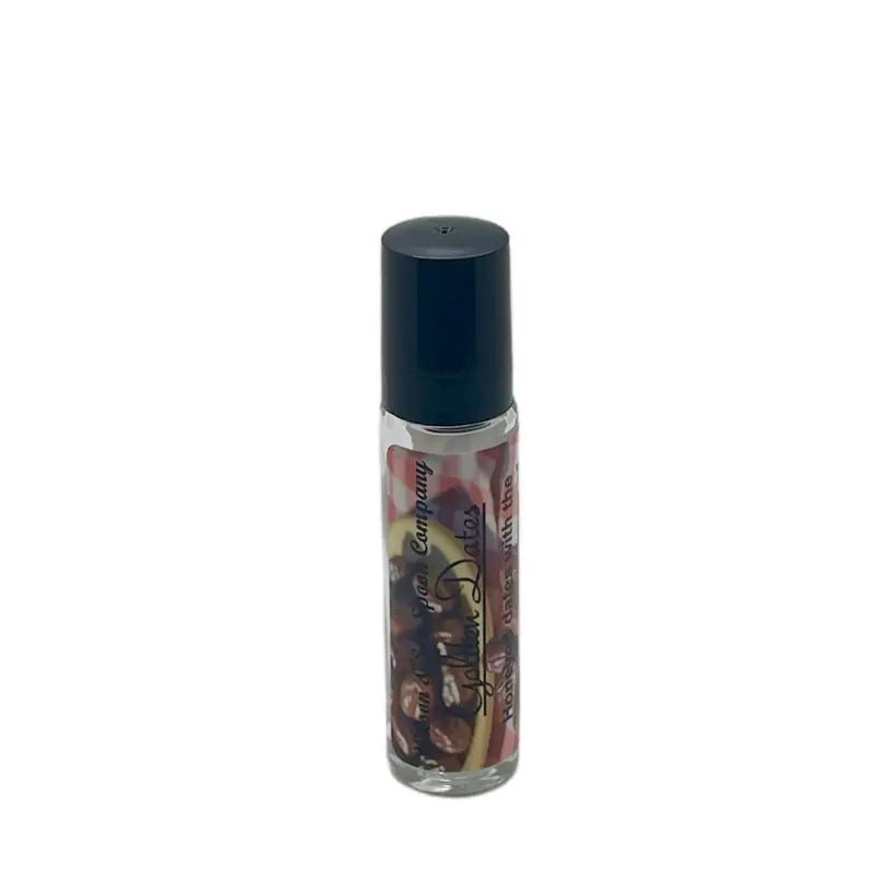 Golden Dates Roll-On Perfume Oil - Scented Body Care with Caramel & Vanilla Notes, Lightweight, Travel Size 10 ml, Single Item, Blend
