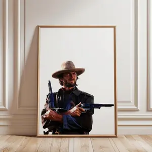 Clint Eastwood 'Good Bad Ugly' Movie Poster: Vintage Western Art