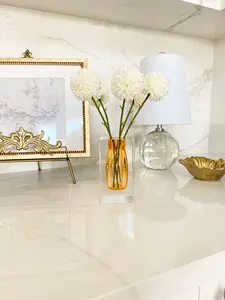 Double Wall Amber Crystal Bud Vase