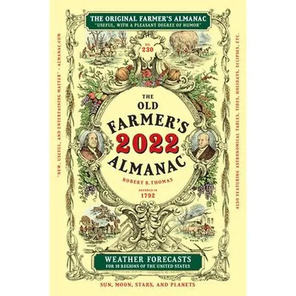 Used Literature Book - The Old Farmer's Almanac 2022 Trade Edition (Paperback, English) - Good Reading Materials for Farmers with Almanac Info, Weather Forecasts