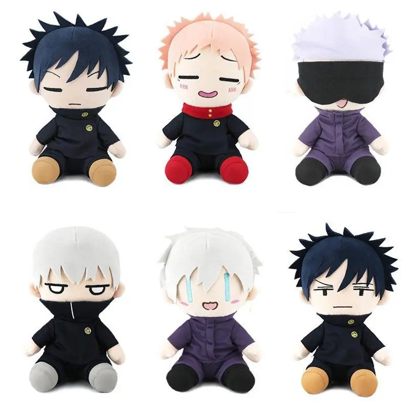 Jujutsu Kaisen Anime Plush Dolls - Satoru Gojo, Fushiguro Megumi, Itadori Yuji, Inumaki Toge Japanese Anime Stuffed Toys, Unisex Desk Stress Relief Items, Holiday Gift Pick, Stuffed Kawaii Doll