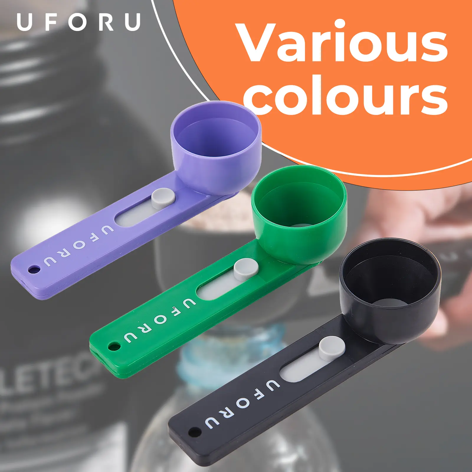 UFORU Kitchen Multi-Purpose Measuring Scoop Utensils with Built-In Funnel - For Narrow Bottles, Creatine, Baking Soda; Not for Protein Powder #SummerWins