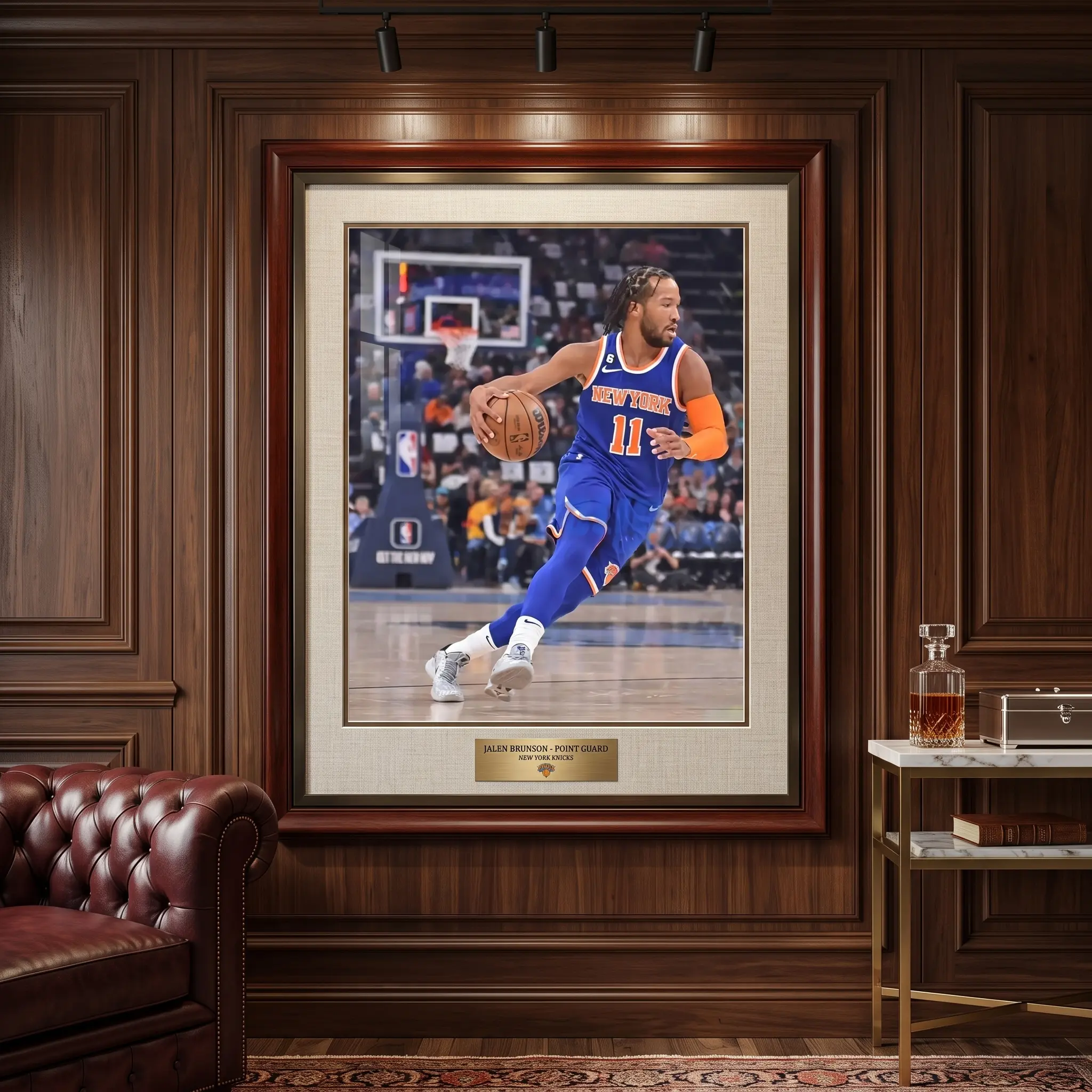 New York Knicks JALEN BRUNSON Glossy Photo Basketball Print Poster