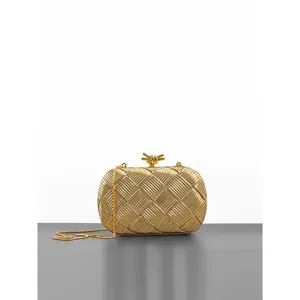 2026 Trend Luxury Golden Evening Bag For Woman Designer Party Silver Purses Elegant Women's Crossbody Bag Ladies Wedding Clutch