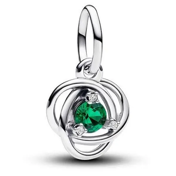 Pandora Green Eternity Circle Dangle Charm 793125c05