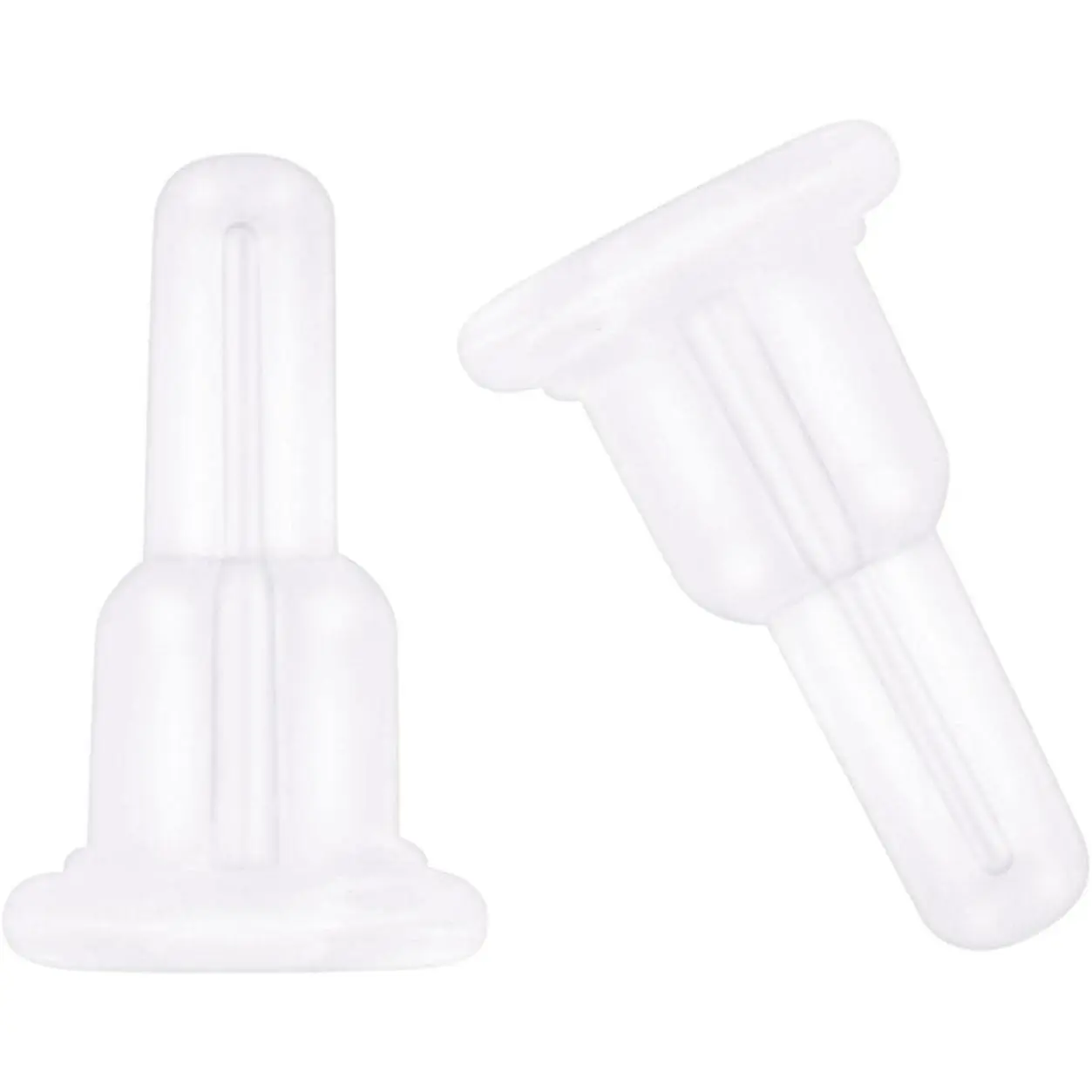 Earring Backs, Full Cover, 20 count Clear Earring Backs Replacements,  Earring Stoppers, Soft Ear Backings for Studs Hook Earrings