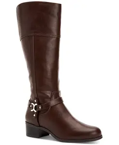 Charter Club Women's Brown Leather Helenn Riding Boots