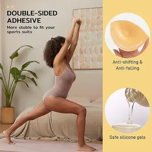 Bra Pads Inserts, Sticky Fabric Bra Inserts Reusable, Push Up Sport Bra Cups Inserts for Bikini Swimsuit Dress