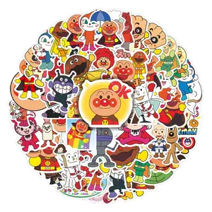 60Pcs Anpanman Cartoon Stickers Pack, Funny Stickers, Waterproof Kawaii Anime Vinyl Decals for Laptop Water Bottle Journal Scrapbook, Cute Gifts for Kids & Anime Fans, Sticker Sheets, Sticker Collage Pack