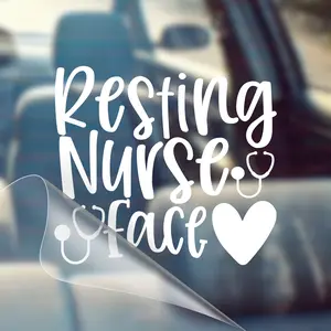 Resting Nurse Face – Nursing Car Decal Sticker