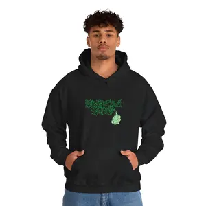 Kingdom Farts Parody Metal Music Unisex Hoodie, Funny Sweatshirt, Black and Green Hooded Jumper, Gift for Music Lovers, Heavy Blend