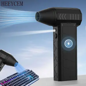 HEEYCEM Electric Air Duster, USB Rechargeable Adjustable Gears Speed Wireless Jet Dry Mini Blower, Used for Cleaning Computer Keyboards and Yard Leaves