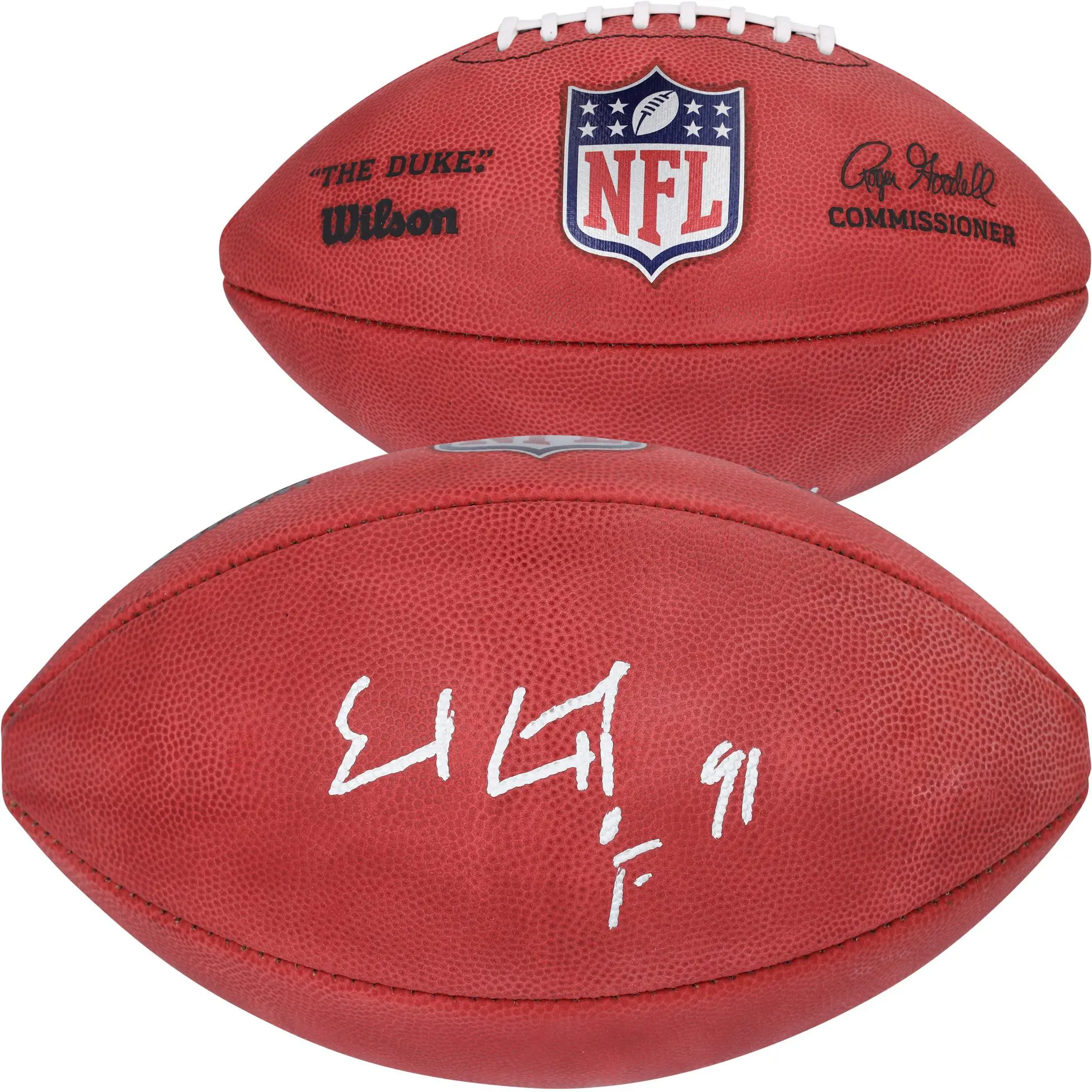 Earl Campbell Houston Oilers Autographed Duke Full Color Football with "HOF 91" Inscription - Fanatics Authentic Certified