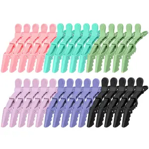 30 Pack  Hair Clips for Styling, Sectioning Crocodile hair Clips Professional Barber Accessories for Salon of Thick Curly Volume Hair (Multicolored 1)