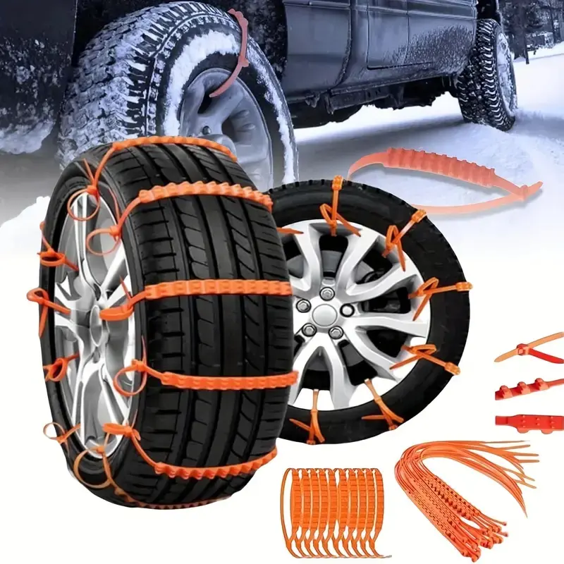 20 Pcs Universal Car Snow Chains, Winter Ice Off-Road Tire Chains, Durable Rubber Material, Emergency Safety Gear, Model Z2223