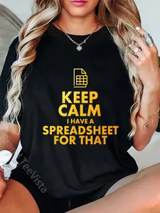 100% Cotton Best Accountant Design For Men Women Accounting Spreadsheet T-Shirt