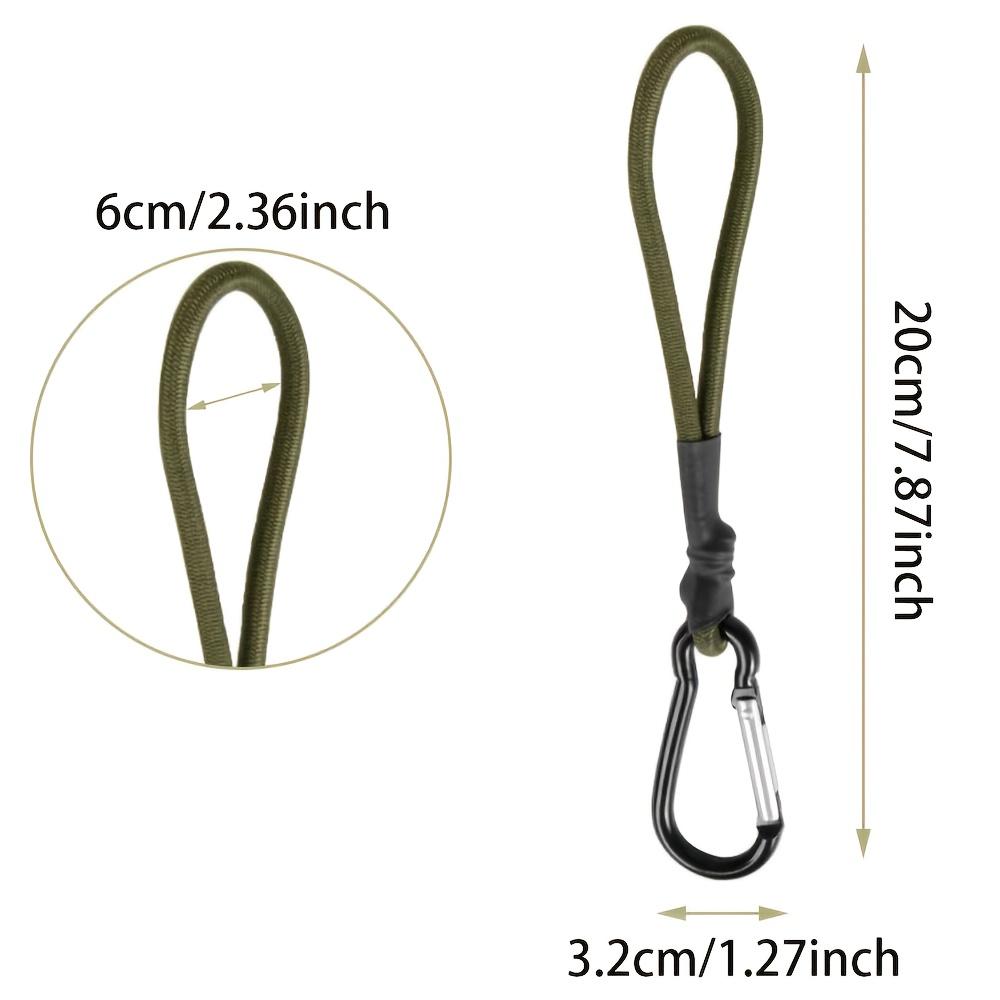 6-Pack Heavy Duty Bungee Cords with Hook Ends, Carabiner Clips, Elastic Rope - Camping Tent, Truck Storage Secure Hold Tie Down Outdoor Gear Straps