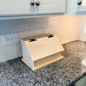 Bread Box | Farmhouse Kitchen Storage Bin | Rustic Wooden Onion and Potato Bin