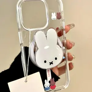 Cartoon Cute Miffy Rabbit Magnetic Stand Magsafe Airbag Foldable Telescopic Kawaii Portable Phone Stand Christmas Gift Toys