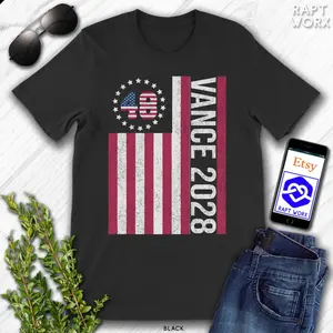 Funny Graphic Tee,Vance for President 2028 distressed t-shirt.